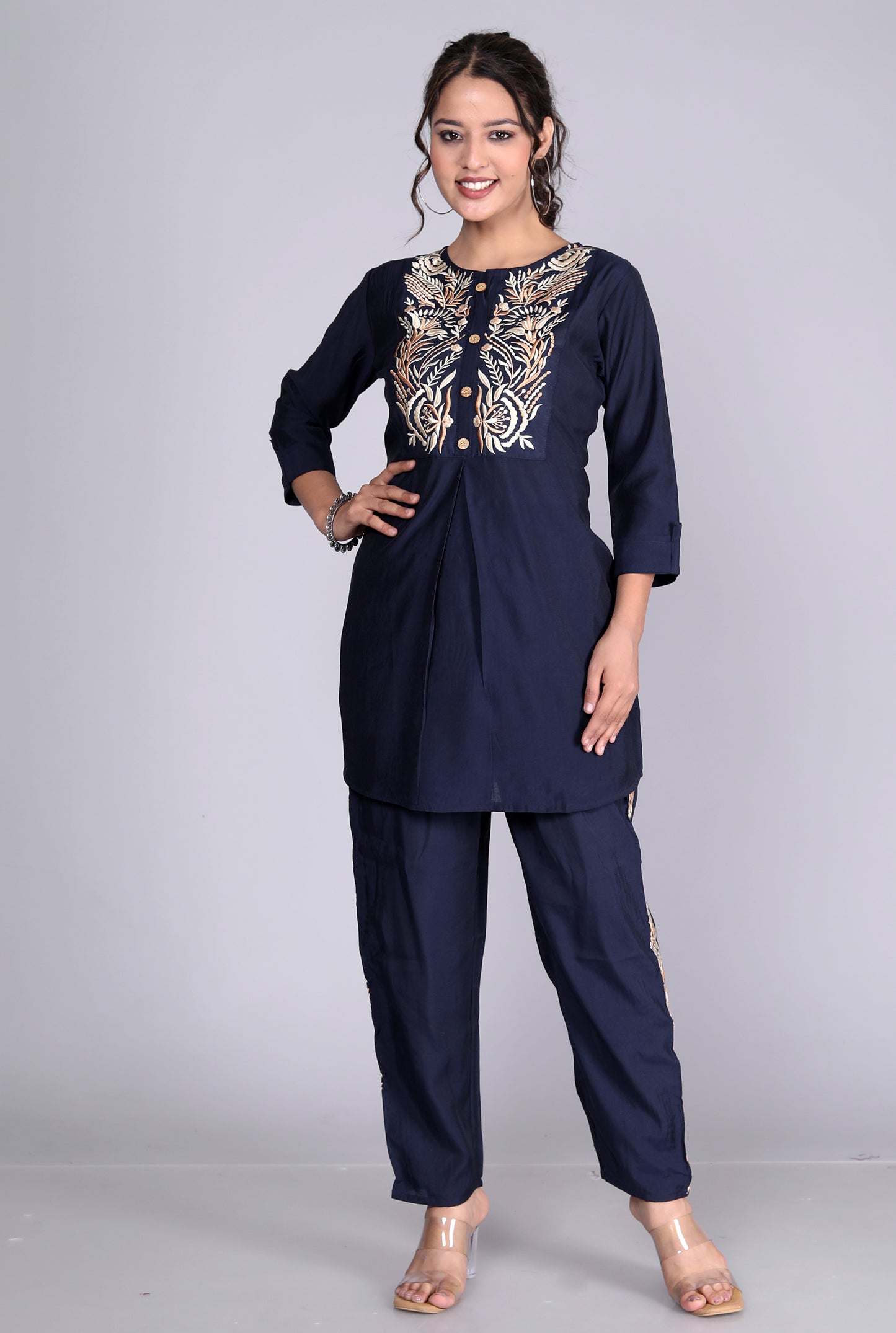 NAVY NIGHTFALL THREADWORK COORD SET