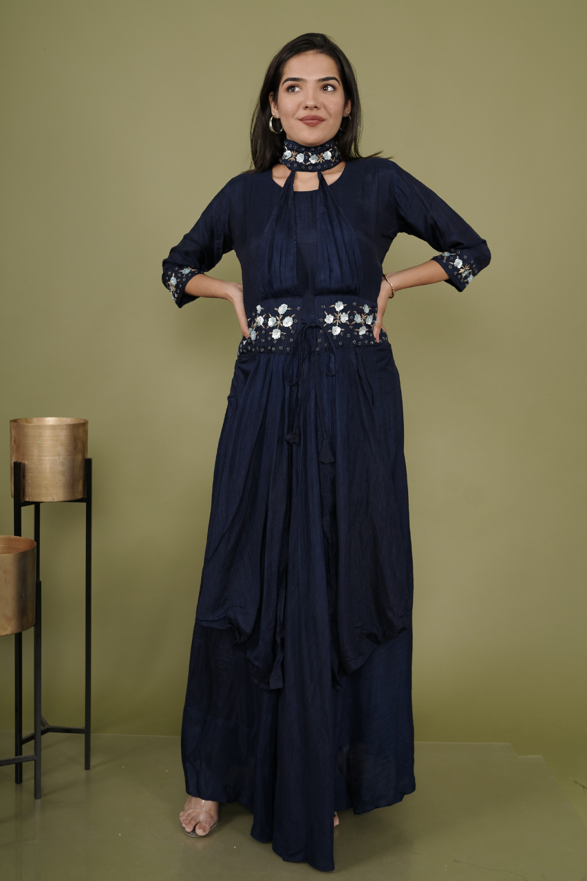 MIDNIGHT GLAMOUR CHOKER GOWN