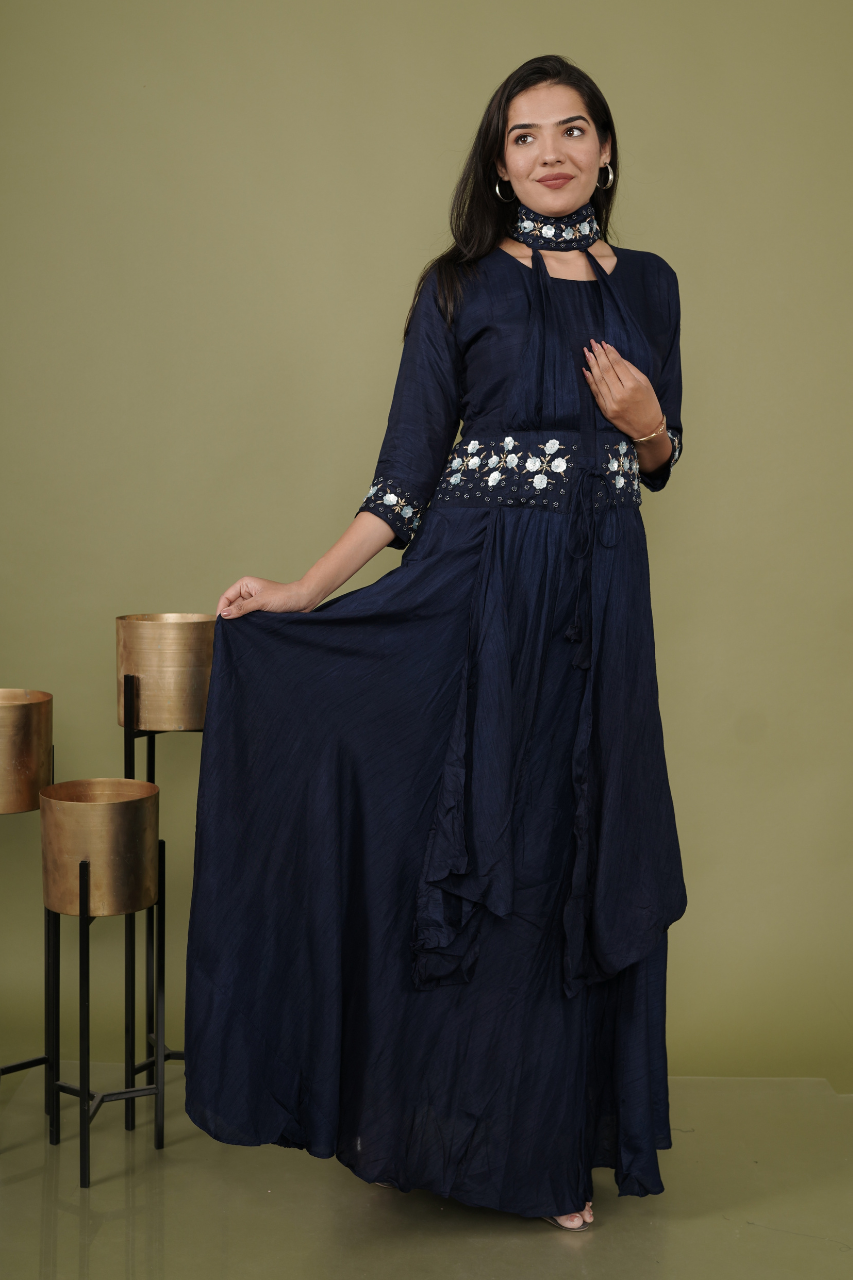 MIDNIGHT GLAMOUR CHOKER GOWN