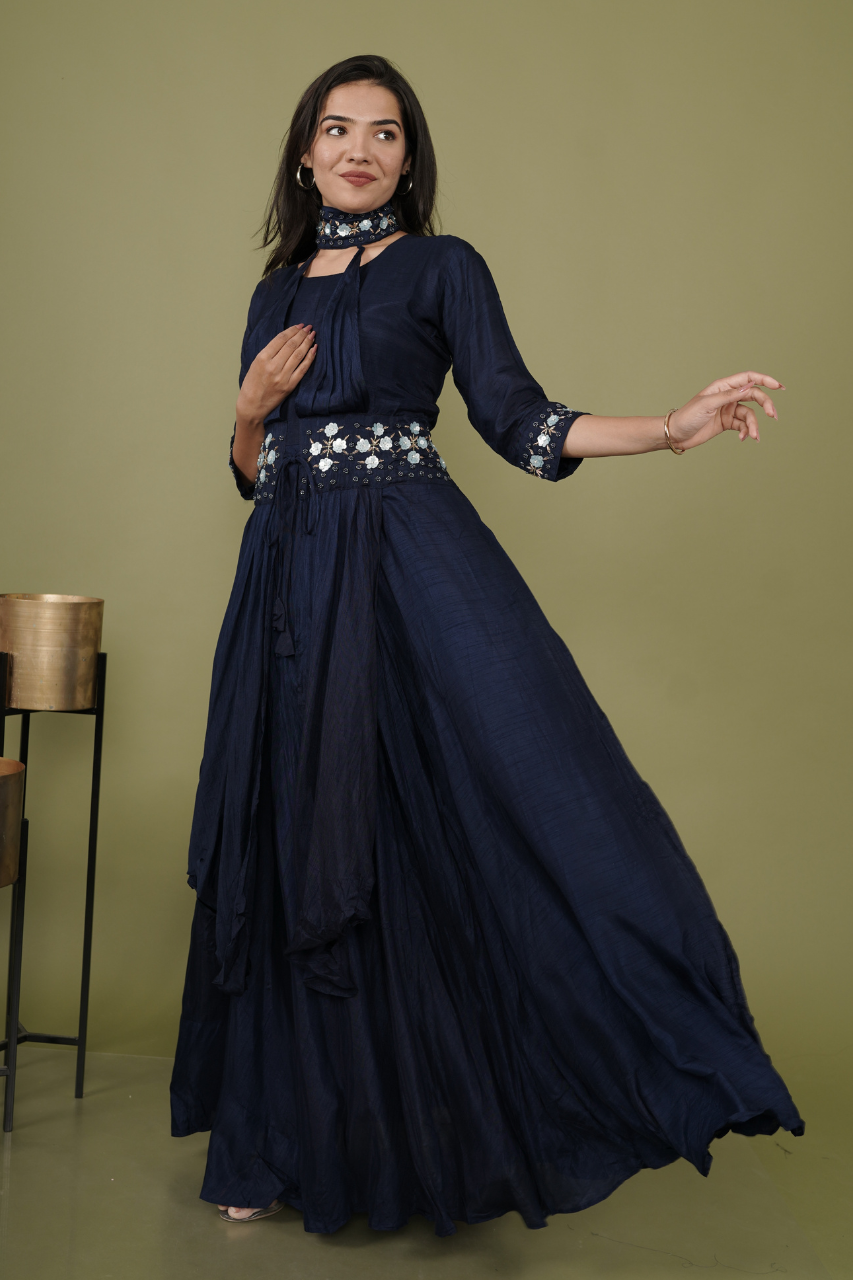 MIDNIGHT GLAMOUR CHOKER GOWN